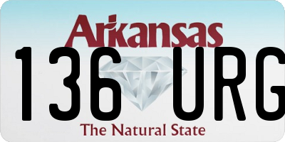 AR license plate 136URG
