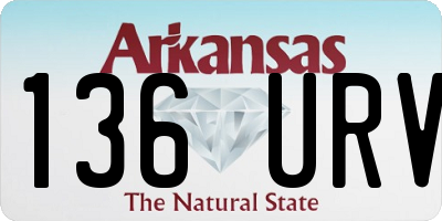 AR license plate 136URV