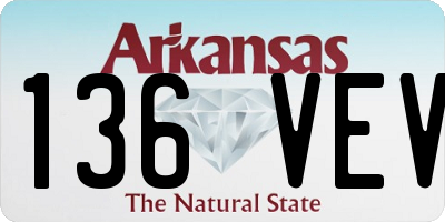 AR license plate 136VEV