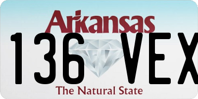 AR license plate 136VEX