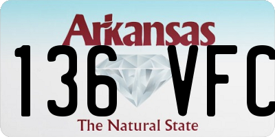 AR license plate 136VFC