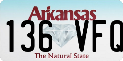 AR license plate 136VFQ