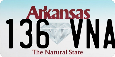 AR license plate 136VNA