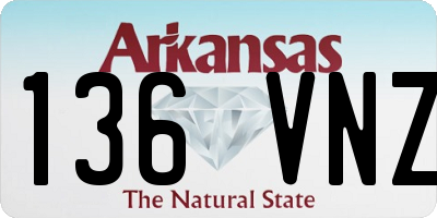 AR license plate 136VNZ