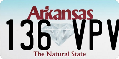AR license plate 136VPV