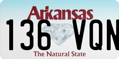 AR license plate 136VQN
