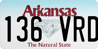 AR license plate 136VRD