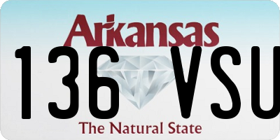 AR license plate 136VSU