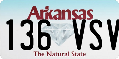 AR license plate 136VSV