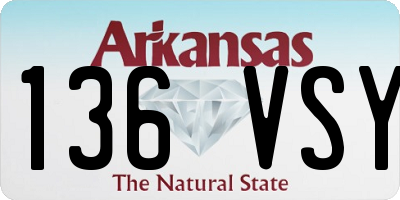 AR license plate 136VSY