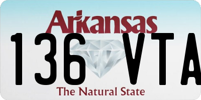 AR license plate 136VTA