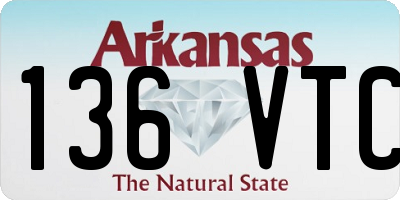 AR license plate 136VTC