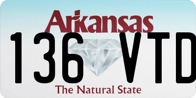 AR license plate 136VTD