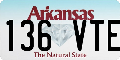 AR license plate 136VTE