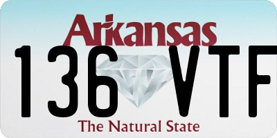 AR license plate 136VTF