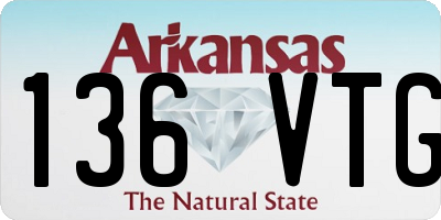 AR license plate 136VTG