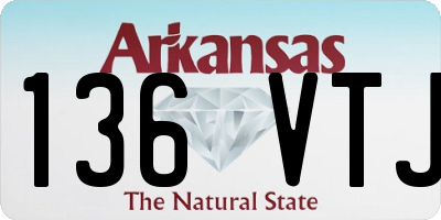 AR license plate 136VTJ