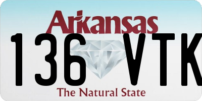 AR license plate 136VTK
