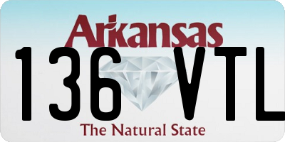 AR license plate 136VTL