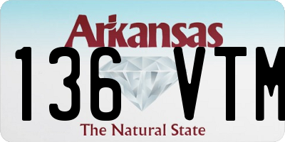 AR license plate 136VTM