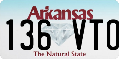 AR license plate 136VTO