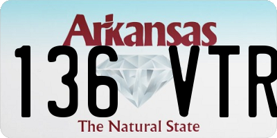 AR license plate 136VTR
