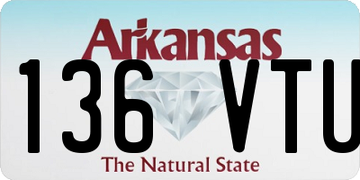 AR license plate 136VTU