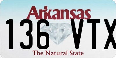 AR license plate 136VTX