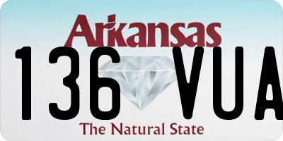 AR license plate 136VUA