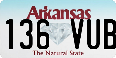 AR license plate 136VUB