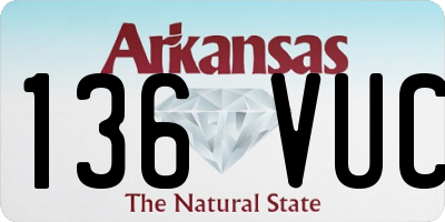 AR license plate 136VUC