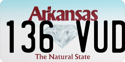 AR license plate 136VUD
