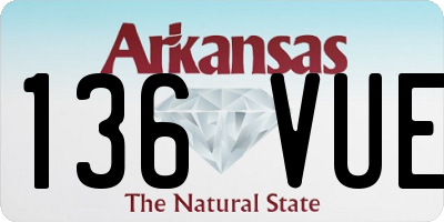 AR license plate 136VUE