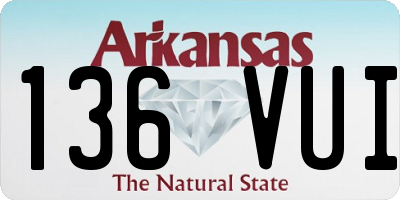 AR license plate 136VUI
