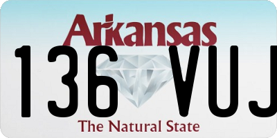 AR license plate 136VUJ
