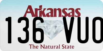 AR license plate 136VUO