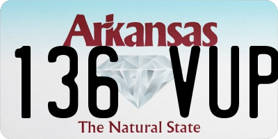 AR license plate 136VUP