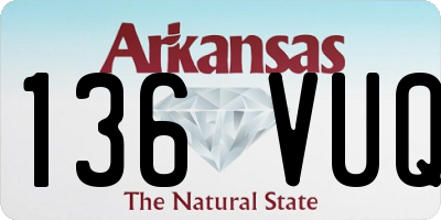 AR license plate 136VUQ