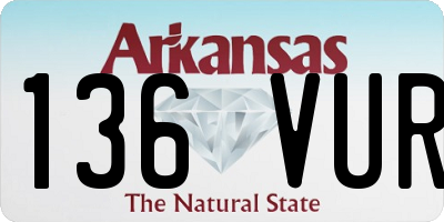AR license plate 136VUR