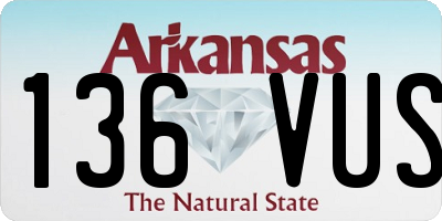 AR license plate 136VUS