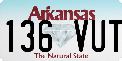 AR license plate 136VUT