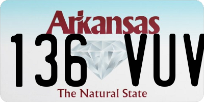 AR license plate 136VUV