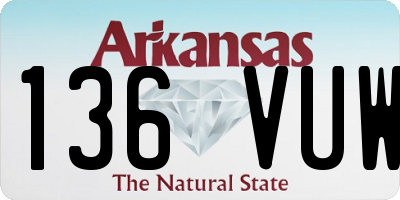AR license plate 136VUW