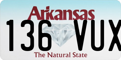 AR license plate 136VUX