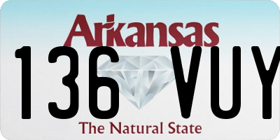 AR license plate 136VUY