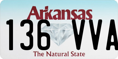 AR license plate 136VVA