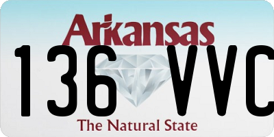 AR license plate 136VVC