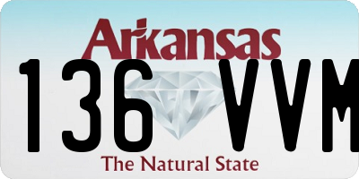 AR license plate 136VVM