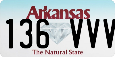 AR license plate 136VVV