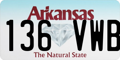 AR license plate 136VWB